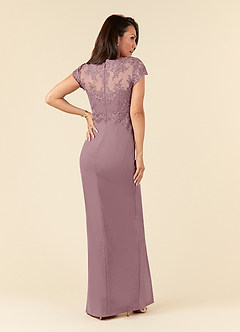 Azazie Carmen Mother of the Bride Dresses Dusty Rose Sheath Lace Dress image3