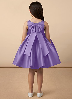 Azazie Bo Peep Flower Girl Dresses Tahiti A-Line Bow Matte Satin Dress image4