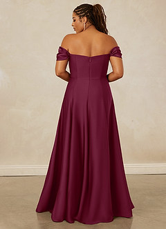 Christian Siriano Bridal for Azazie 1002 Bridesmaid Dresses Mulberry A-Line Off the Shoulder Stretch Satin Convertible Dress image16