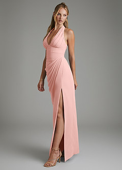 Azazie Tina 신부 들러리 드레스 인어 코르셋 쉬폰 바닥 길이 드레스 image5
