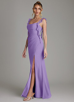 Azazie Jessamine Bridesmaid Dresses Tahiti Mermaid Corset Chiffon Dress image5