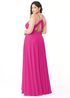 Azazie Avelina Bridesmaid Dresses A-Line V-Neck Pleated Chiffon Floor-Length Dress image10