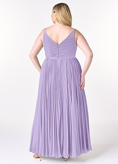 Azazie Raychelle Bridesmaid Dresses Lilac A-Line V-Neck Chiffon Dress image8