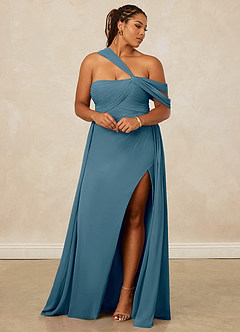 Christian Siriano Bridal for Azazie 1014 Bridesmaid Dresses Bermuda A-Line Off the Shoulder Chiffon Dress image13