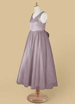 Azazie Marybell Robe Demoiselle D'honneur Fillette Robe Trapèze en Tulle Arc Crépuscule image11