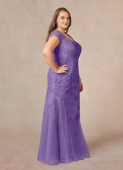 Azazie Marbella Mother of the Bride Dresses Tahiti Mermaid Queen Anne Sequins Lace Dress image12