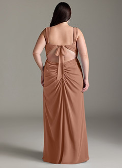 Azazie Jesaphine Bridesmaid Dresses Bronzer Sheath Bow Chiffon Dress image9
