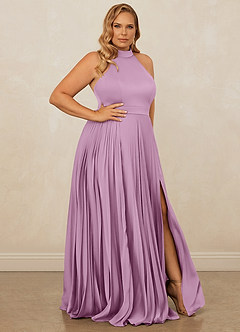 Christian Siriano Bridal for Azazie 1007 Bridesmaid Dresses Wisteria A-Line Pleated Stretch Satin Dress image10