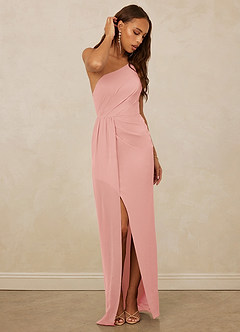 Christian Siriano Bridal for Azazie 1003 Bridesmaid Dresses Rosette Sheath One Shoulder Chiffon Dress image3