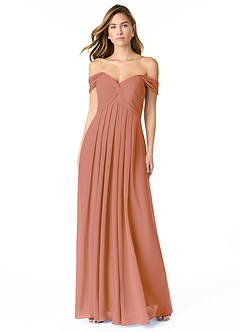 Azazie Kaitlynn Bridesmaid Dresses MAI TAI Empire Ruched Chiffon Convertible Dress image2