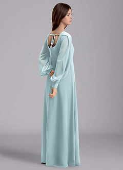 Azazie Bondi Junior Robe Trapèze en Mousseline de soie Blouson Brume image6