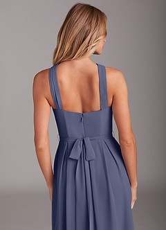 Azazie Dixie Bridesmaid Dresses Stormy A-Line Halter Pleated Chiffon Dress image6