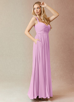 Azazie Reniya Final Sale Candy Pink A-Line Sweetheart Neckline Mesh Convertible Dress image3