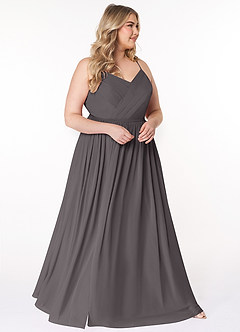 Azazie Cora Bridesmaid Dresses A-Line Pleated Chiffon Floor-Length Dress image8