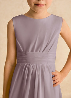 Azazie Edelweiss Flower Girl Dresses Dusk A-Line Pleated Chiffon Dress image7
