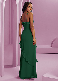 Barbie ♥ Azazie Abiti da Damigella Abito Tubino in Chiffon Verde Scuro image8