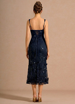 Robe Mi-Longue Marine Zarelle image2