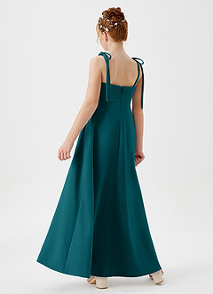 Azazie Rosey Junior Peacock A-Line Sweetheart Neckline Stretch Crepe Dress image6