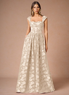 Hazel Cream Pleated Maxi Dress image4