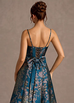 Blakely Teal Floral Midi Dress image6