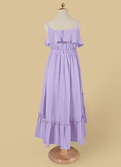 Azazie Karmen Flower Girl Dresses Lilac A-Line Ruched Chiffon Dress image7