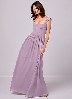 Barbie ♥ Azazie Bridesmaid Dresses Wisteria A-Line Corset Chiffon Dress image2