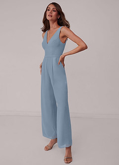 Barbie ♥ Azazie Final Sale Barbie Pink Chiffon Jumpsuit image3