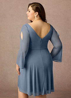 Azazie Teraso Final Sale Twilight A-Line Pleated Mesh Dress image15