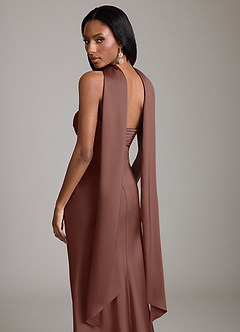 Azazie Saylor Brudtärnklänningar Klä av Sjöjungfru i Stretch Satin Axelbandslös Espresso image7