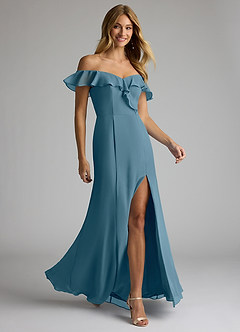 Azazie Sophie Bridesmaid Dresses Bermuda A-Line Off the Shoulder Chiffon Convertible Dress image3