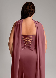 Azazie Sorrel Bridesmaid Dresses Desert Rose Mermaid Strapless Stretch Satin Convertible Dress image14