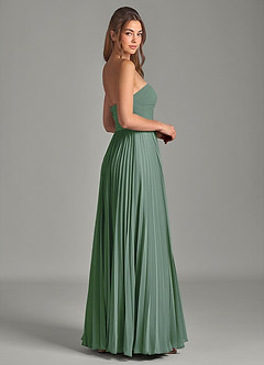 Azazie Chiana Brautjungfernkleider A-Linie Schulterfrei Chiffon Kleid Eukalyptus image5