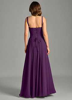 Azazie Evadina Suknie dla druhen Linia A Gorset Szyfon Do ziemi Sukienka image2