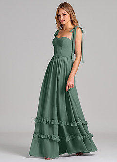 Azazie Anastacia Bridesmaid Dresses Sea Moss A-Line Sweetheart Neckline Chiffon Dress image5