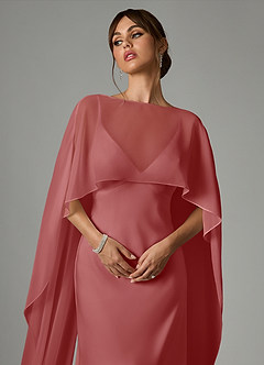 Azazie Stefania Vestidos de madrinha de casamento Vestido Rosa Antiga de Cetim elástico de Linha A image5