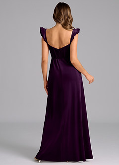 Azazie Denisse Robes de demoiselle d'honneur Robe Trapèze en velours Rayé Grain De Raisin image7