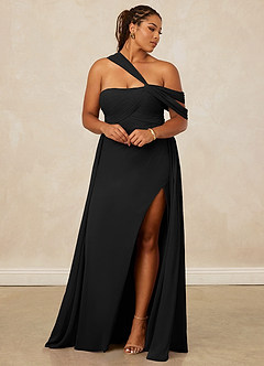 Christian Siriano Bridal for Azazie 1014 Bridesmaid Dresses Draped One-Shoulder Chiffon A-line Dress image13