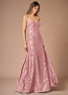 Hollis Coral Pink Lace Back Maxi Dress image3