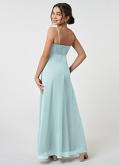 Azazie Sonya Junior Mist A-Line Lace Chiffon Dress image4