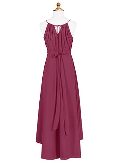 Azazie Oaklynn Junior Robe Trapèze en Mousseline de soie Plissée Mûre image7