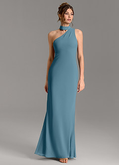 Azazie Seona Bridesmaid Dresses Bermuda Mermaid One Shoulder Chiffon Dress image3