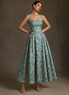 Maxi jurk Fable Blauw Meer image4