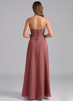 Azazie Valentine Bridesmaid Dresses Amethyst A-Line Corset Chiffon Dress image2
