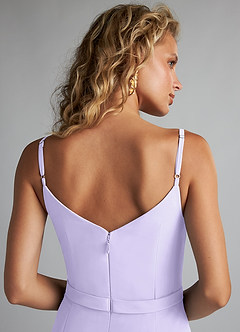 Azazie Summer Jurken voor bruidsmeisjes Jurk van Chiffon met Zeemeermin Schop cowl Lila image6