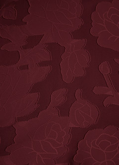 Azazie Jude Bridesmaid Dresses Cabernet A-Line Sweetheart Neckline Floral Burnout Dress image4