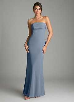 Azazie Saylor Bridesmaid Dresses Twilight Mermaid Strapless Chiffon Dress image3
