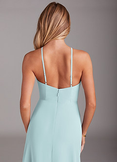 Azazie Bailey 신부 들러리 드레스 A라인 사이드 슬릿 쉬폰 바닥 길이 드레스 image8