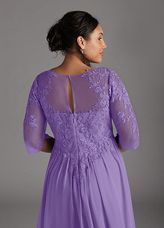 Azazie Mirielle Kleider für die Brautmutter A-Linie Schaufel Spitze Chiffon Kleid Tahiti image11