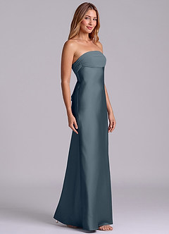 Azazie Ailanie Brudtärnklänningar Klä av Tubklänning i Stretch Satin Axelbandslös Skymning image4