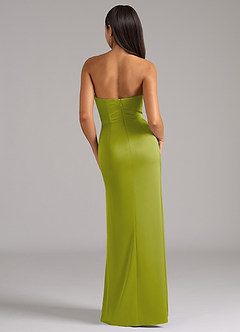 Azazie Marla Robes de demoiselle d'honneur Robe Fourreau Convertible en Satin extensible Bustier Citronnelle image6